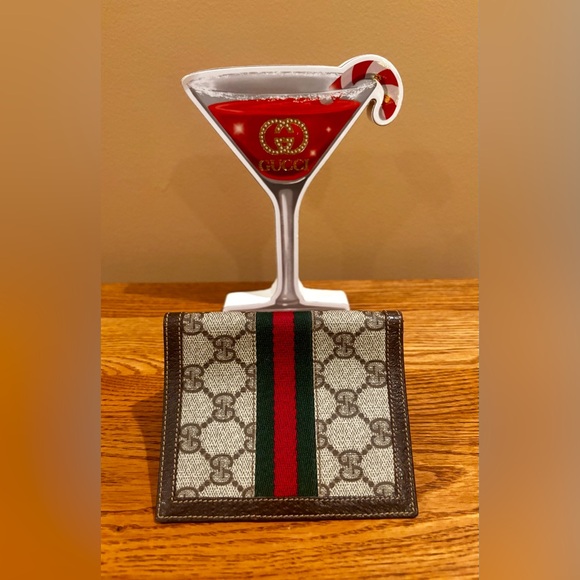 GUCCI AUTHENTIC SYLVIE BIFOLD SHERRY LINE WALLET. EUC - Picture 12 of 13